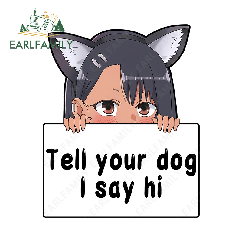 EARLFAMILY آذان أرنب Loli Peek سيارة ملصق الأرنب فتاة تبدو مذهلة اليوم ملصق مائي الإبداعية الكمبيوتر المضيف الأمتعة سيارة التسمية