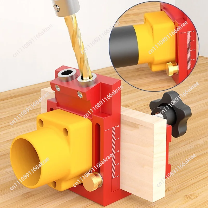 Adjustable oblique hole positioner, wood plate punching, hardware tools, cabinet plate aluminum alloy