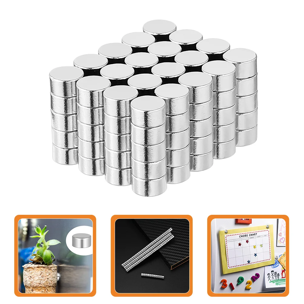 200 Pcs Small Magnets Micro Mini Round Magnetic Miniature Silver Tiny Refrigerator