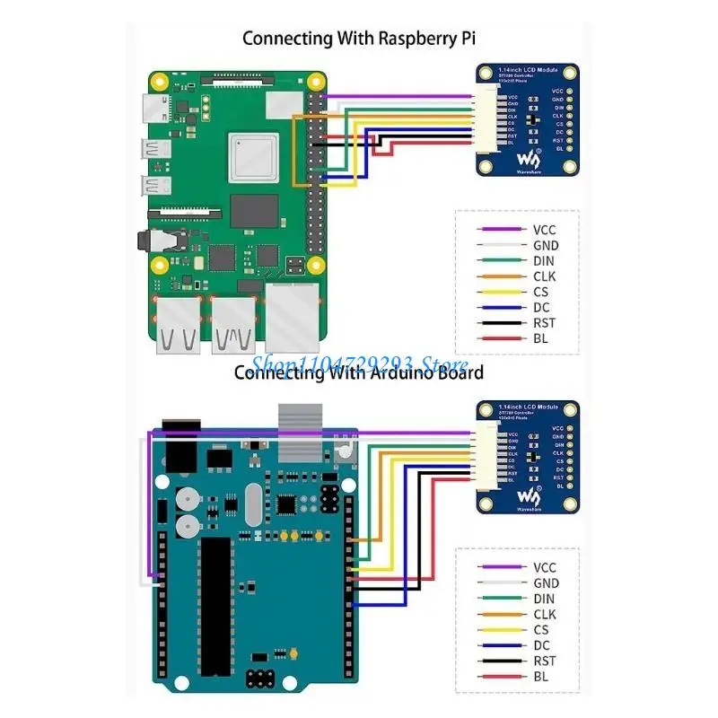 Y2GD 1.14Inch Display 65K Color LCD -модули экрана SPI Плата управления SPI ST7789 Драйвер