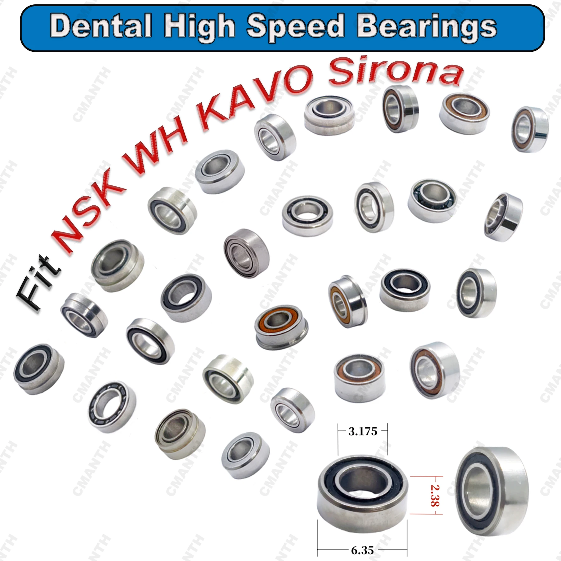 

5 шт. стоматологический подшипник, высококачественные керамические подшипники, турбинный воздушный ротор для высокоскоростного наконечника для NSK WH KAVO Sirona SR144/SFR144