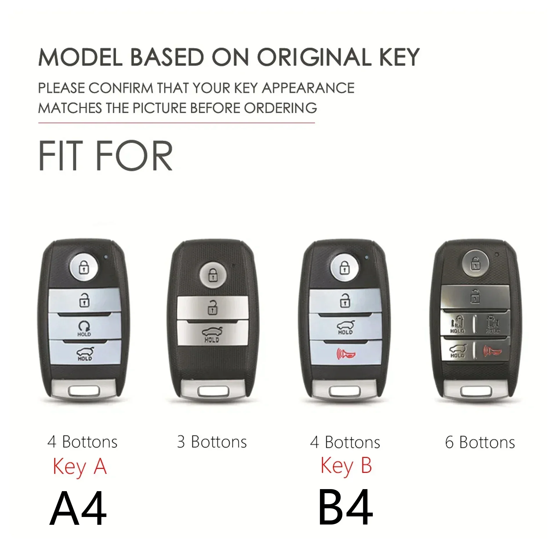 3 4 5 Buttons Key Fob for Kia Sportage Cerato Optima K3 K4 K5 Rio Picanto K2 Soul Sorento Ski Sedona Leather Car Key Case Cover