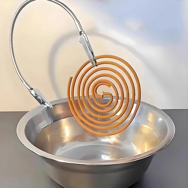 Mosquito Coil Clip Double-Headed Alligator Clip Mosquito Coil Extra Long Metal Thread Coil Holder Clip Stainless Steel