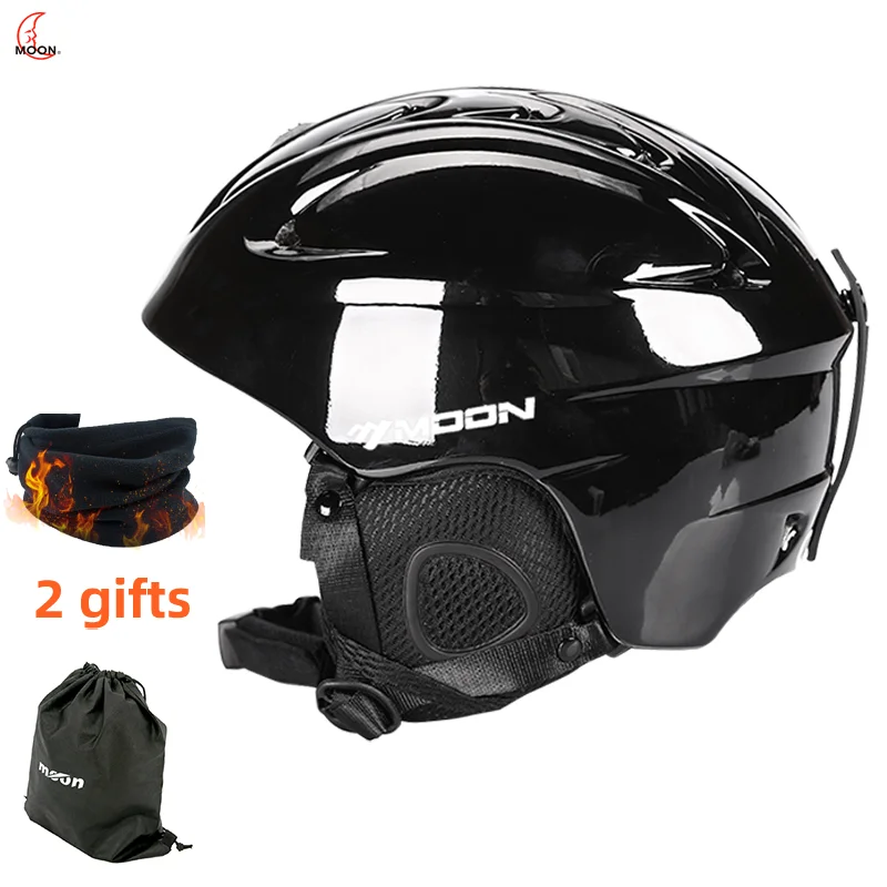 MOON PC + EPS casco da sci per adulti per pattinaggio per adulti e giovani casco da Skateboard sport da neve caschi da Snowboard con 2 regali