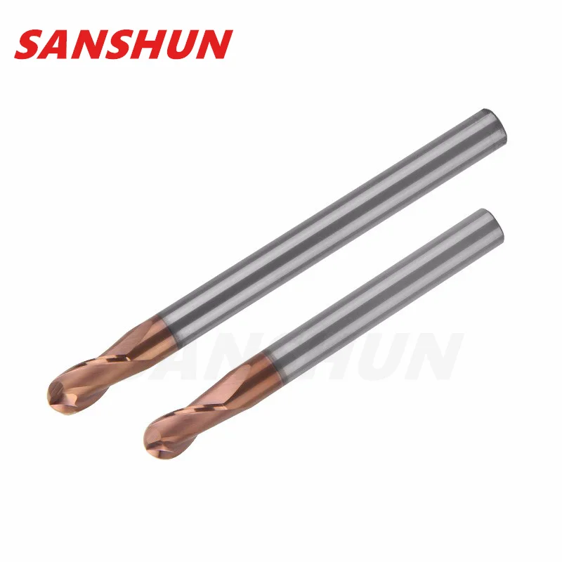 Milling Cutter Alloy Coating Tungsten Steel Tool Cnc Maching Hrc55 Ball Nose Endmills Top Milling Cutter Machine Endmill cutter