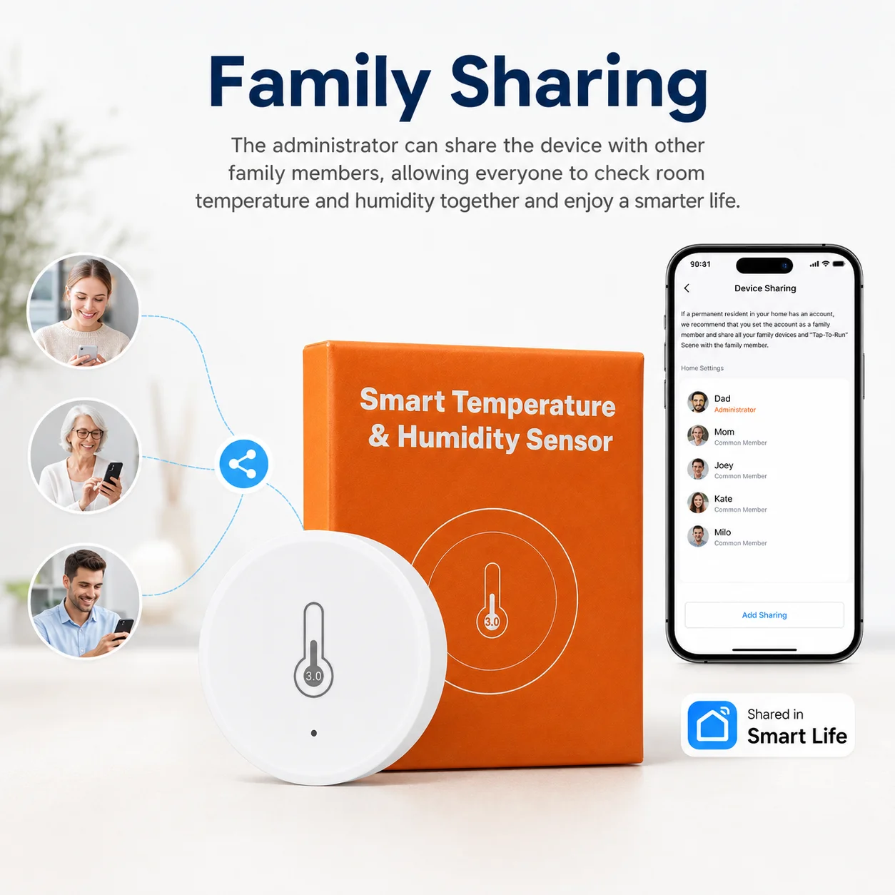 ZigBee Temperatur- und Feuchtigkeitssensor zur Fernüberwachung, Hygrometer, Zigbee-Heimautomatisierung, kompatibel mit Alexa, Google und Yandex Home Assistant.