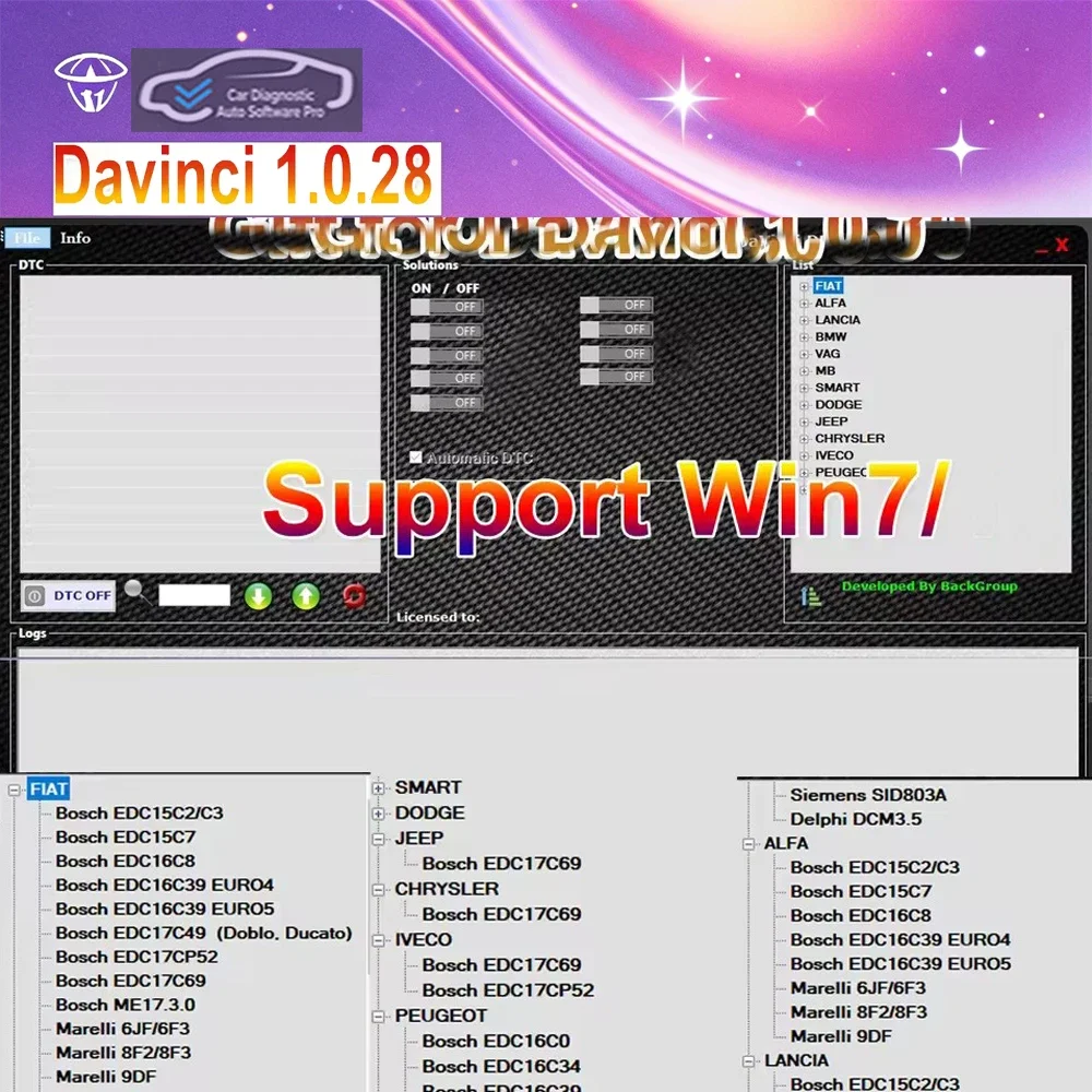 2026 Davinci Auto Repair Tool Software 1.0.28/1.0.30 Win 7/10/11 Support KESS/KTAG