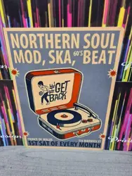 NORTHERN SOUL,MOD,SKA MUSIC 198mmx283mm METAL SIGN/ MAN CAVE/ GARAGE/ SHED.