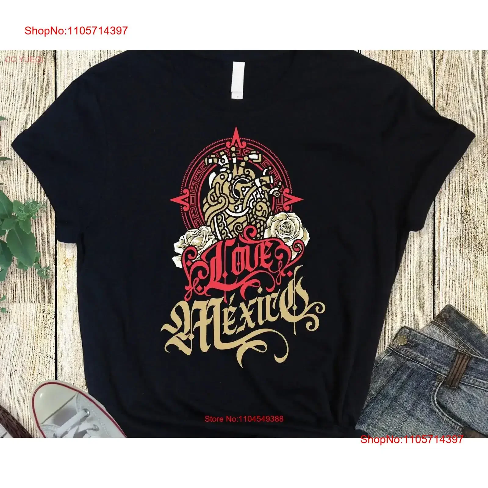 I Love Mexico Corazon Mexicano Bella Canvas 3001 Black T Shirt vintage Washed Casual homme Slightly Stylish