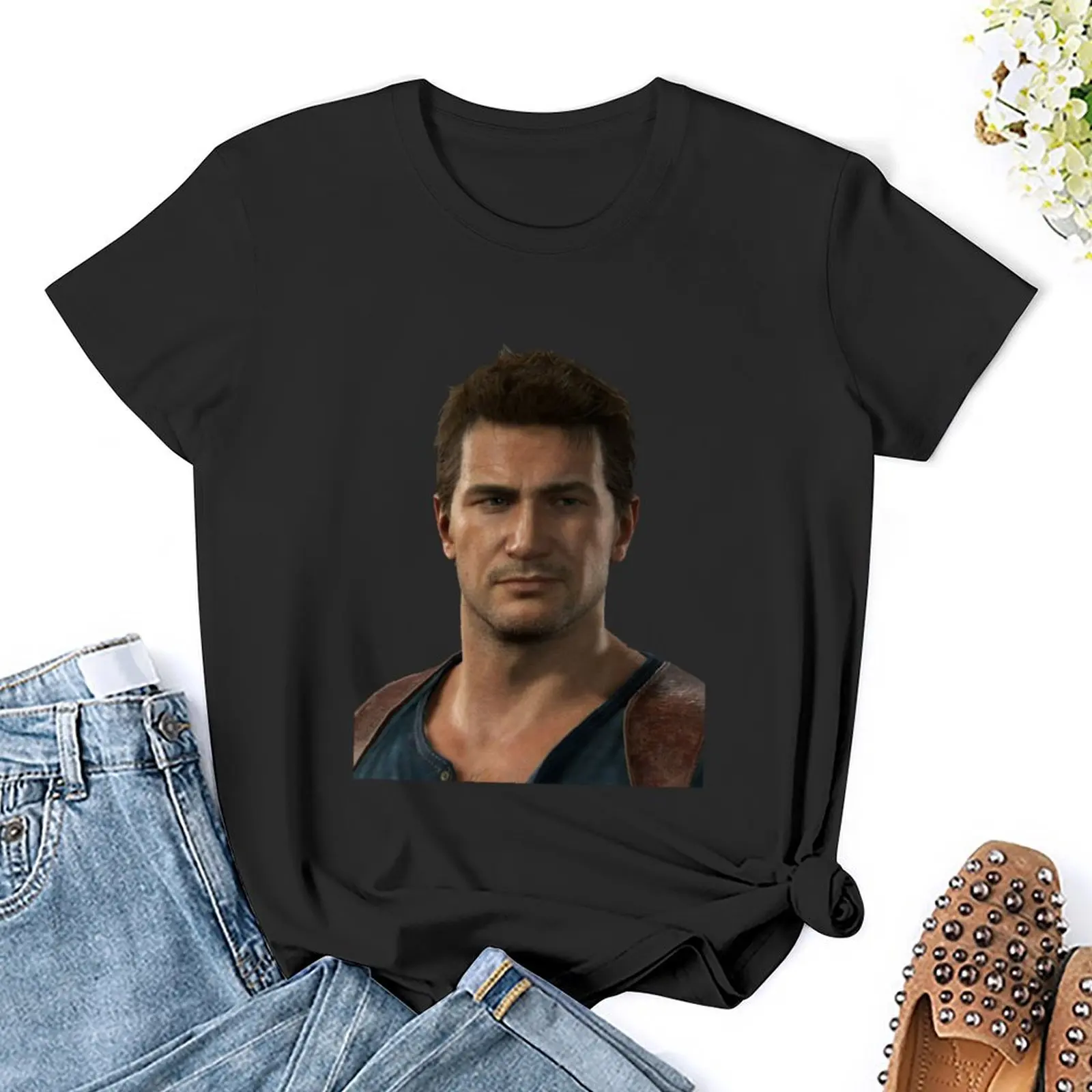 Uncharted Nathan Drake T-Shirt summer clothes female hippie clothes Summer Women's clothing