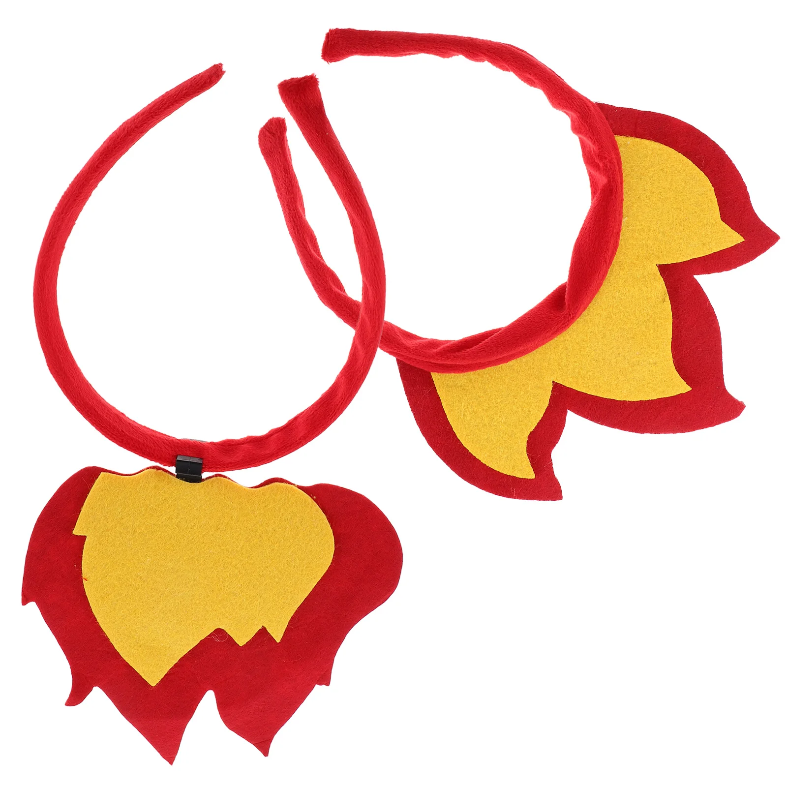 

2Pcs Fire Flame Headband Halloween Party Headpiece Felt Costume Accessory Fun Hair Bands for Cosplay Carnival Festival