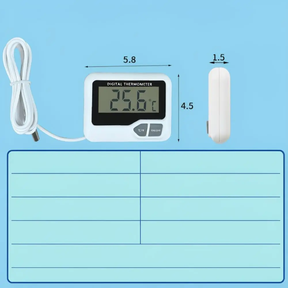Mini Digital Aquarium Waterproof Probe Fish Tank Temperature Monitor For Kitchen Fridge Freezer Unit