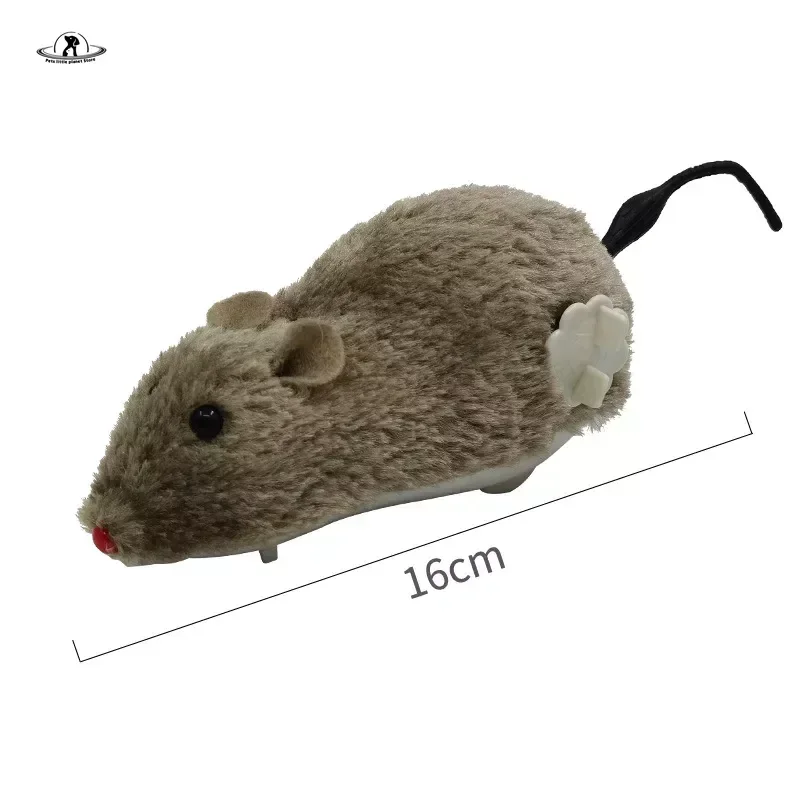 Hot Creative Funny Clockwork Spring Power Plush Mouse Toy Cat Dog Playing Toy Mechanical Motion Rat Pet Accessories Cat Toys