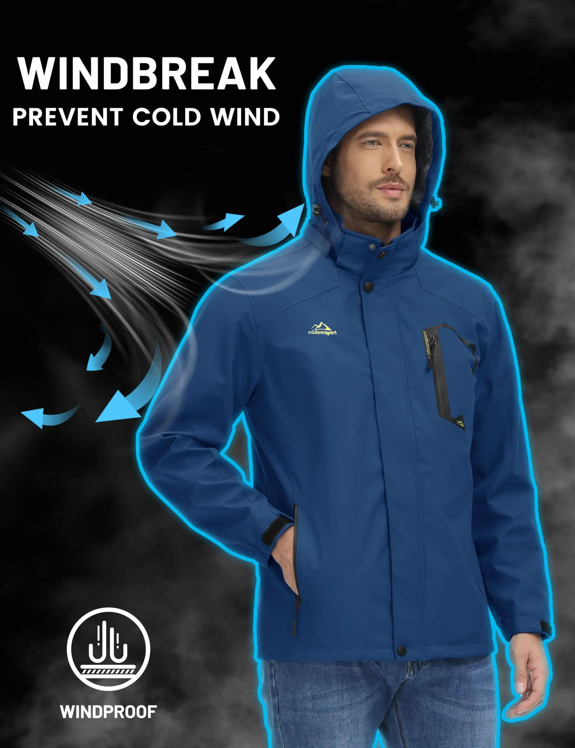 Veste Légère Stormr Homme Taille XL – Rouge Pêche, Déperlante, Coupe-vent, Poches Zippées
