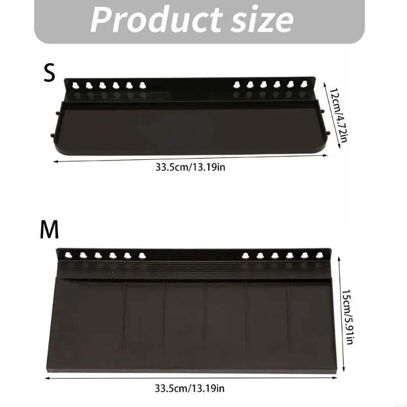 1Pc Painting Tray Attachment, Matte Black Art Supply Shelf with Raised Lip for Painting and Sketching Storage Racks