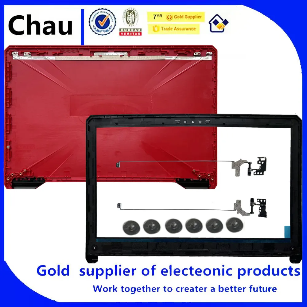 New For Chau FX504 FX504G FX504GD FX504GE FX80 FX80G FX80GD Laptop LCD Back Cover /LCD Front Bezel/ Hinges
