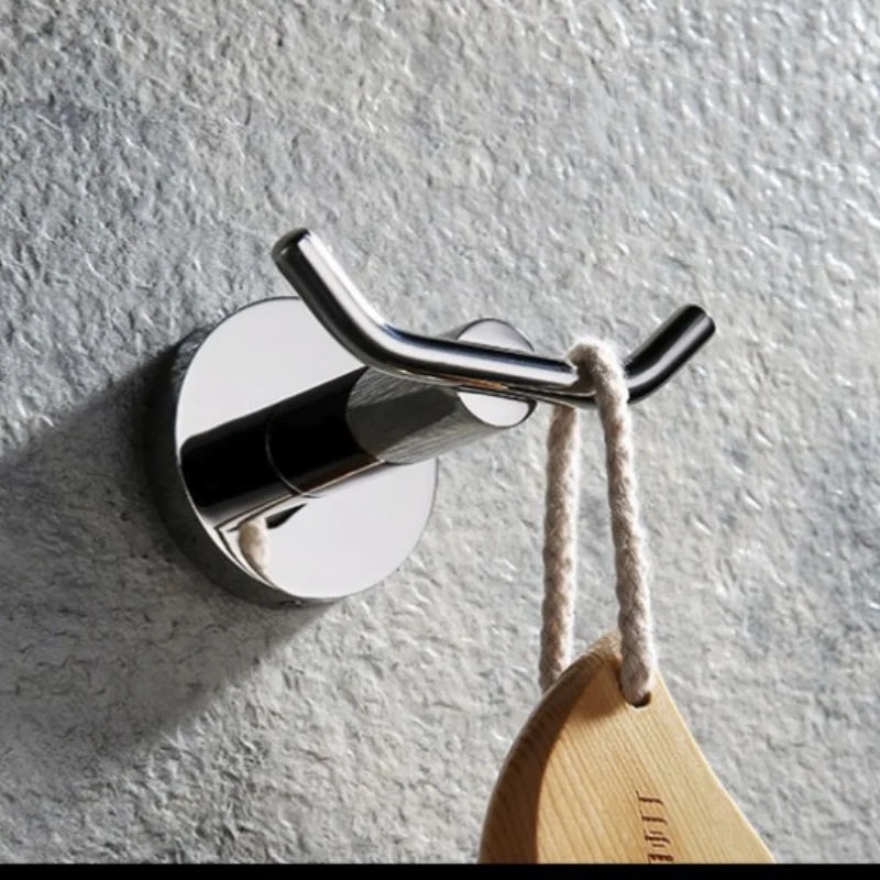 304 stainless steel bathroom coat and hat double hook wall hanging towel hook bathroom accessories hat hook
