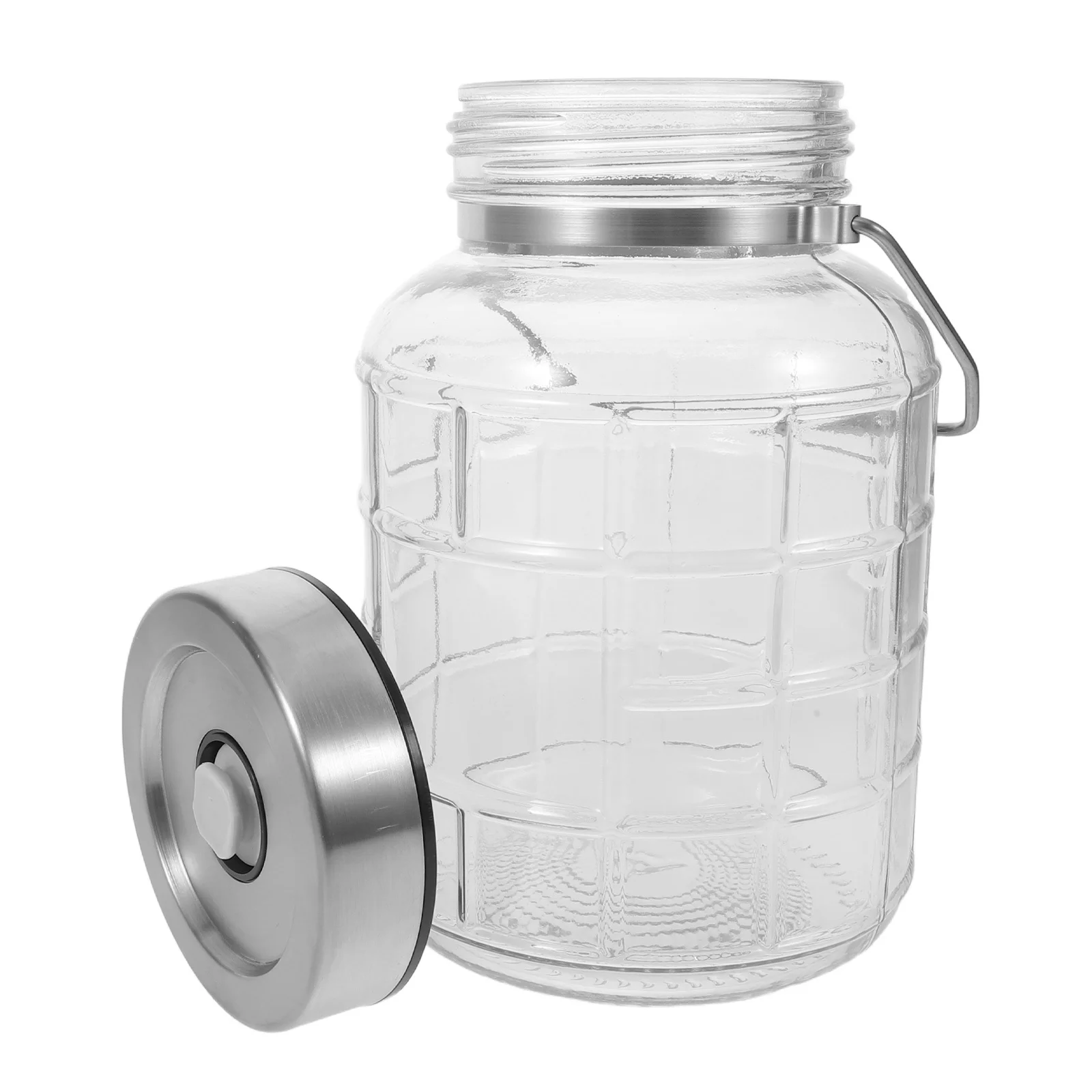 

2000Ml Kitchen Fermenting Jar Sealed Glass Storage Container for Pickling Kimchi Grain Spice Fermentation and Preservation