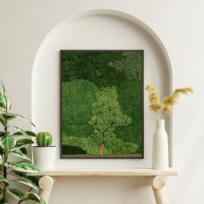 الشمال الغابة الخضراء الغابة استكشاف ملصق جدار صور الفن الحديث قماش طباعة اللوحة الكورية استوديو غرفة المعيشة ديكور المنزل