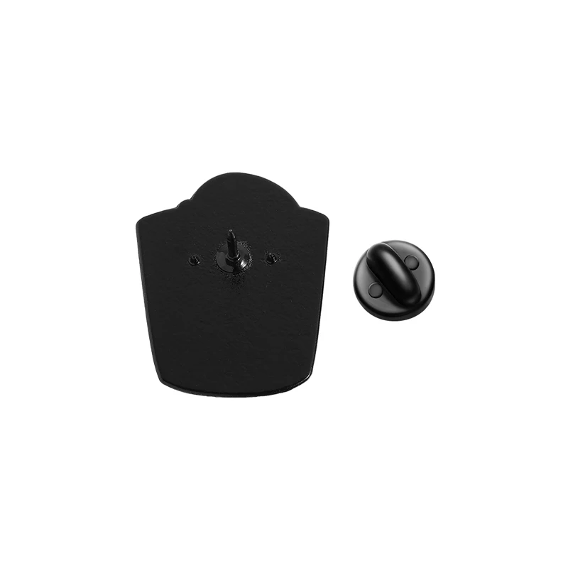 عصير أسود المينا دبابيس الهيكل العظمي مقلة العين جرعة القلب بروش شارة ظهره التلبيب دبوس الشرير الأسود اكسسوارات هدية للأصدقاء