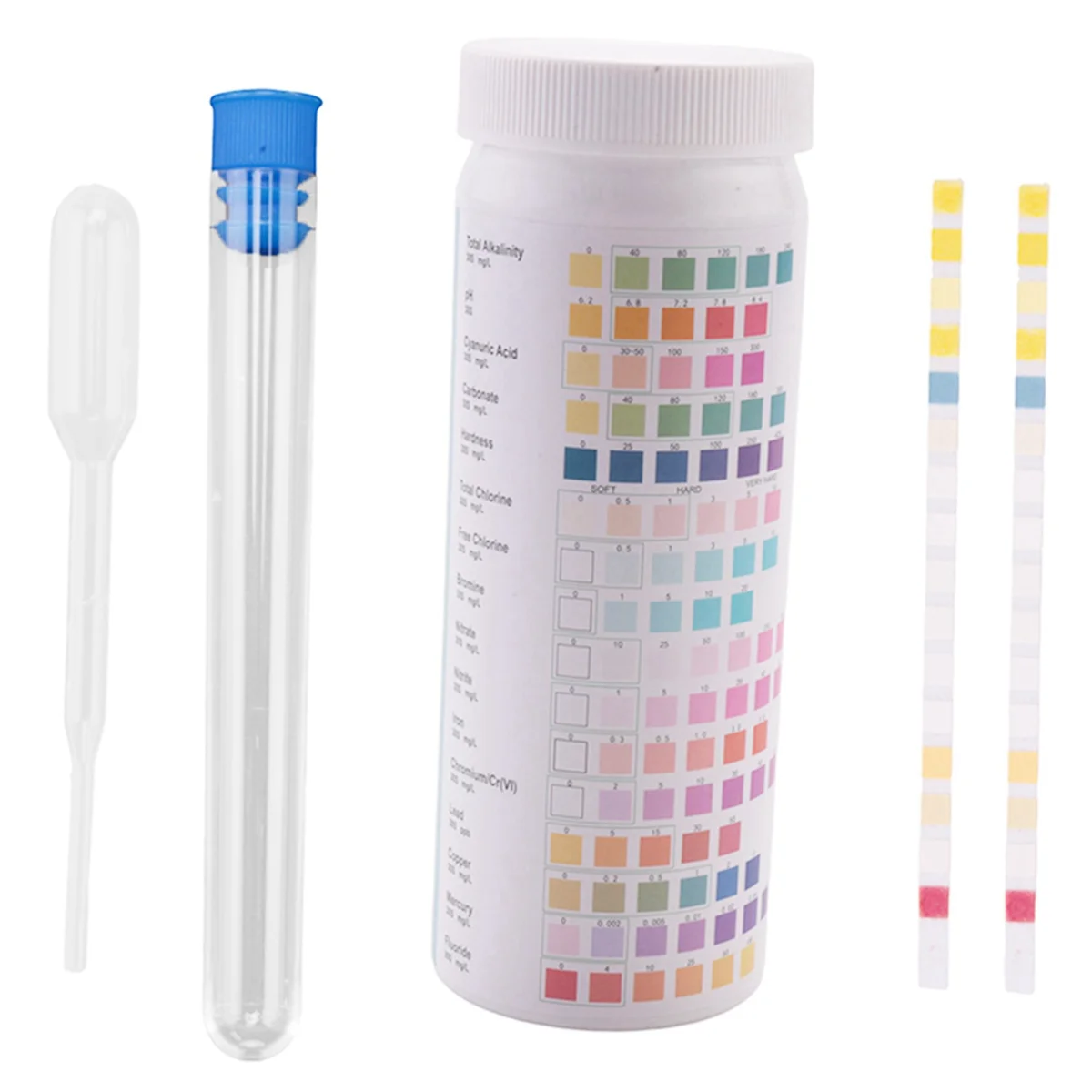 Water Testing Strips for Drinking Water- EPA Level Home Use, Water Test Strips with Lead, Mercury, Iron, PH, Hardness