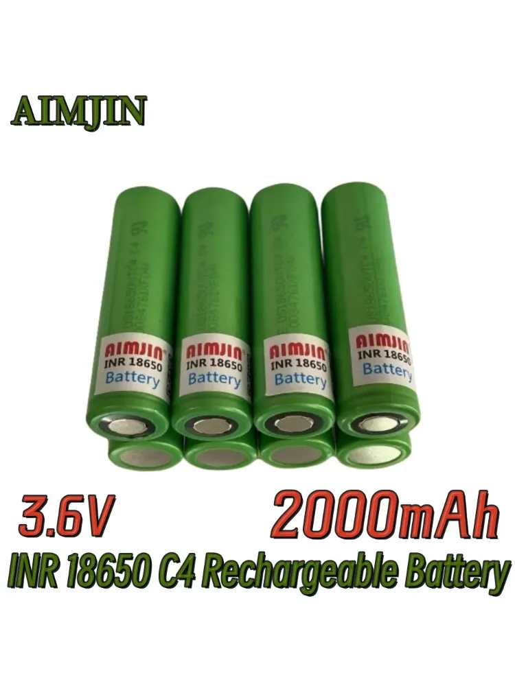 100 % brandneuer 3,6 V 18650 C4 2000 mAh Lithium-Ionen-Akku US18650VTC4 30 A Taschenlampe Spielzeugentladung