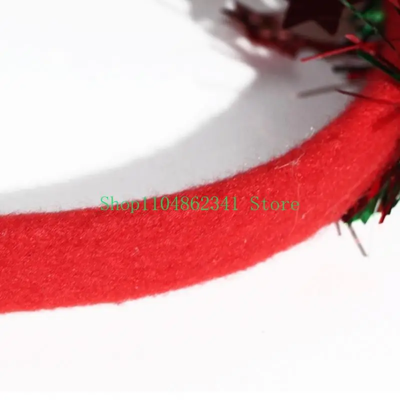 652F Festival Plastic Santa Ball Headdress Fashion Hair Band For Christmas Family Gathering Unisex Wear