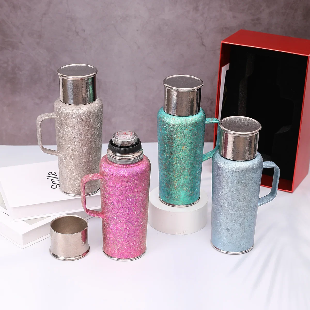 600ml Pure Titanium Water Bottle High End Business Gift Insulated Water Bottle Double Wall Vacuum Cup Keeps Hot or Cold