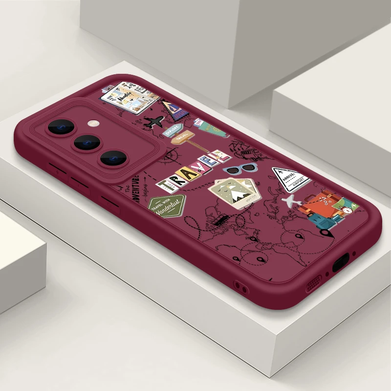Travel Maps Soft Silicone Case For Samsung Galaxy S25 Edge S24 Ultra S23 FE S22 Plus A56 A36 A26 A16 A55 A35 A25 A15 A54 Cover