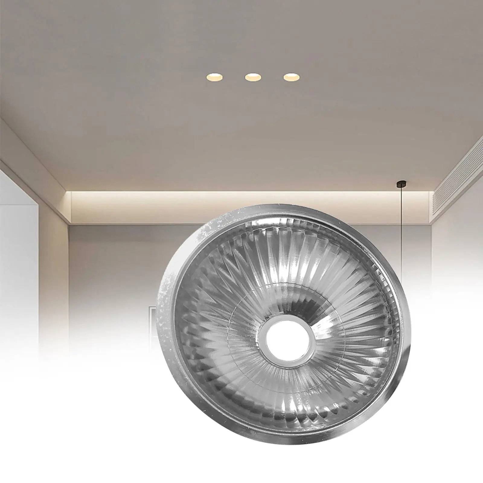 

Recessed Can Light Cover Open Metal Lamp Shade Protective Light Cover, Aluminum Reflector for Outdoor Cafe Hotel Housing Kitchen