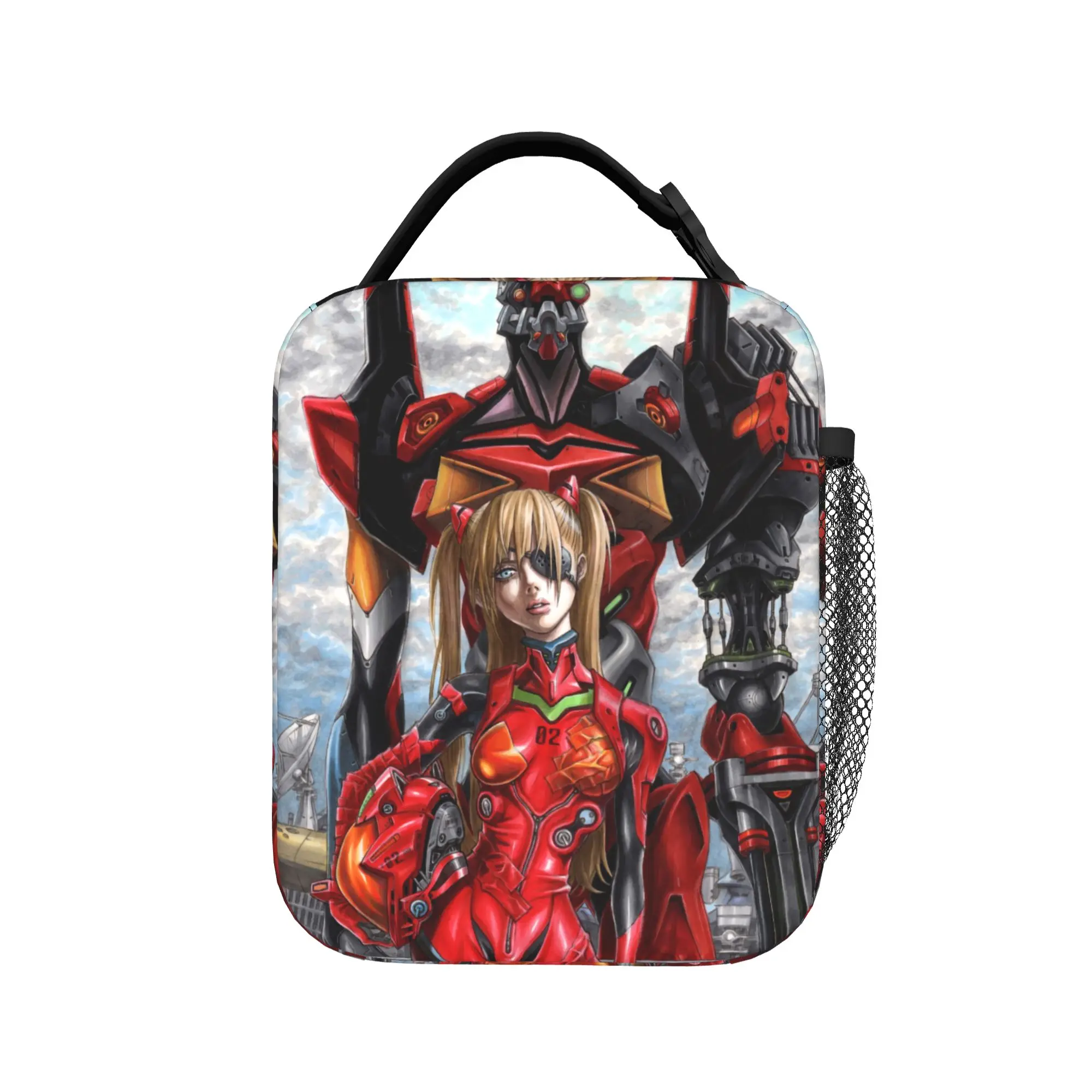 

Термосумка для обедов Shin Seiki Asuka, большая, с изображением персонажей аниме «Евангелион», контейнер для еды, термосумка-тоут для школы, для девочек и мальчиков