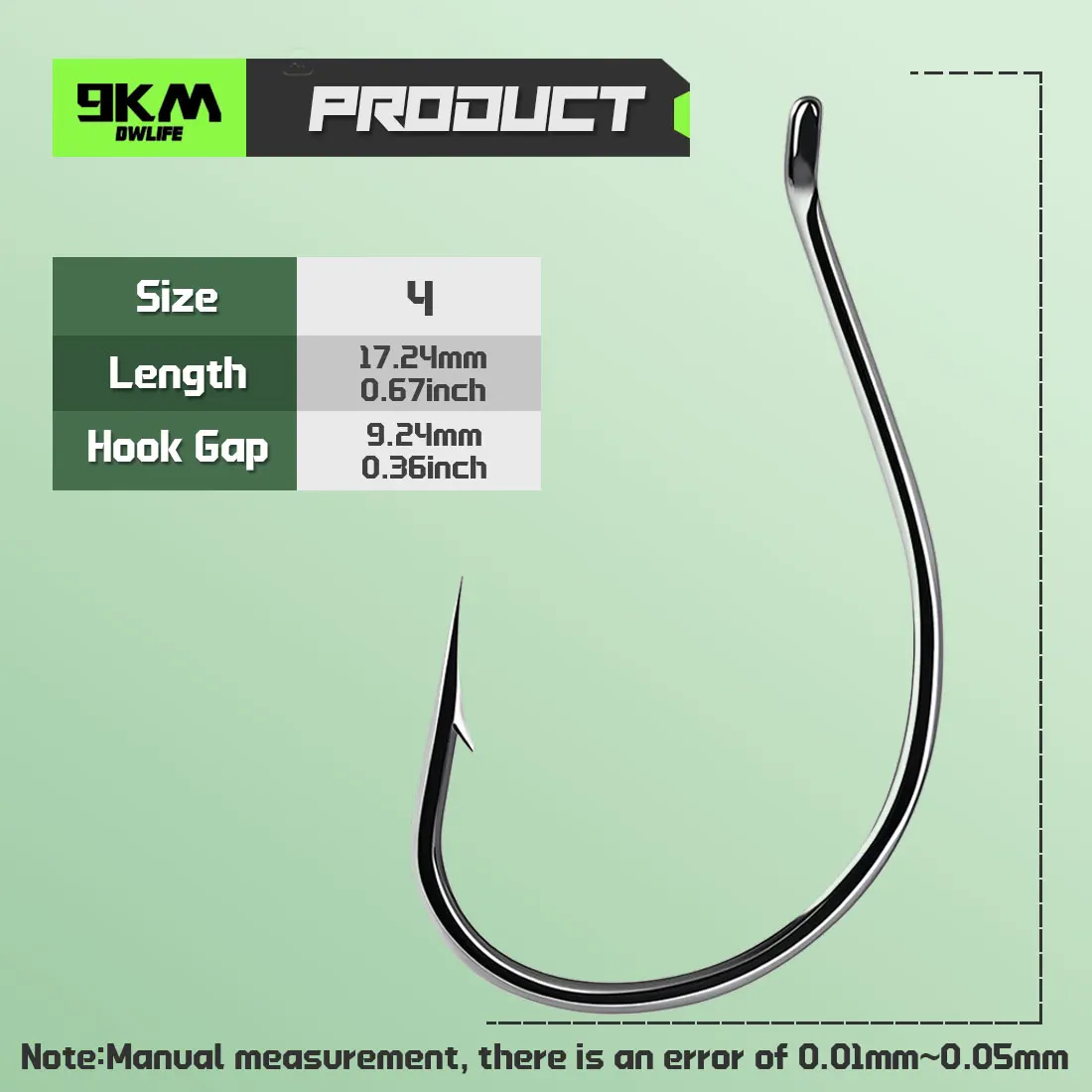 9 km Drop Shot-Haken, Bass-Angelhaken, 50–200 Stück, schwarzes Nickel, verrückte Haken für Drop Shot Rig, verrückte Rig-Salzwasser-Süßwasser