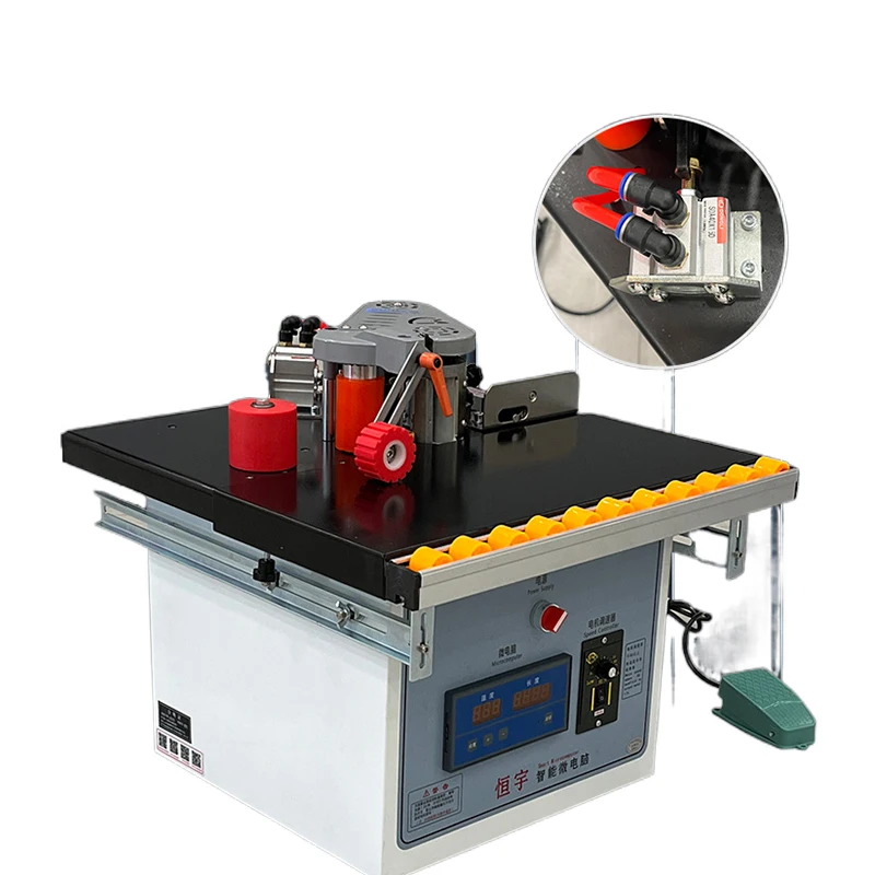 Small Portable Household Woodworking Edge Banding Machine Double-Sided Adhesive Coating Automatic Belt Breaking Edge Banding Ma