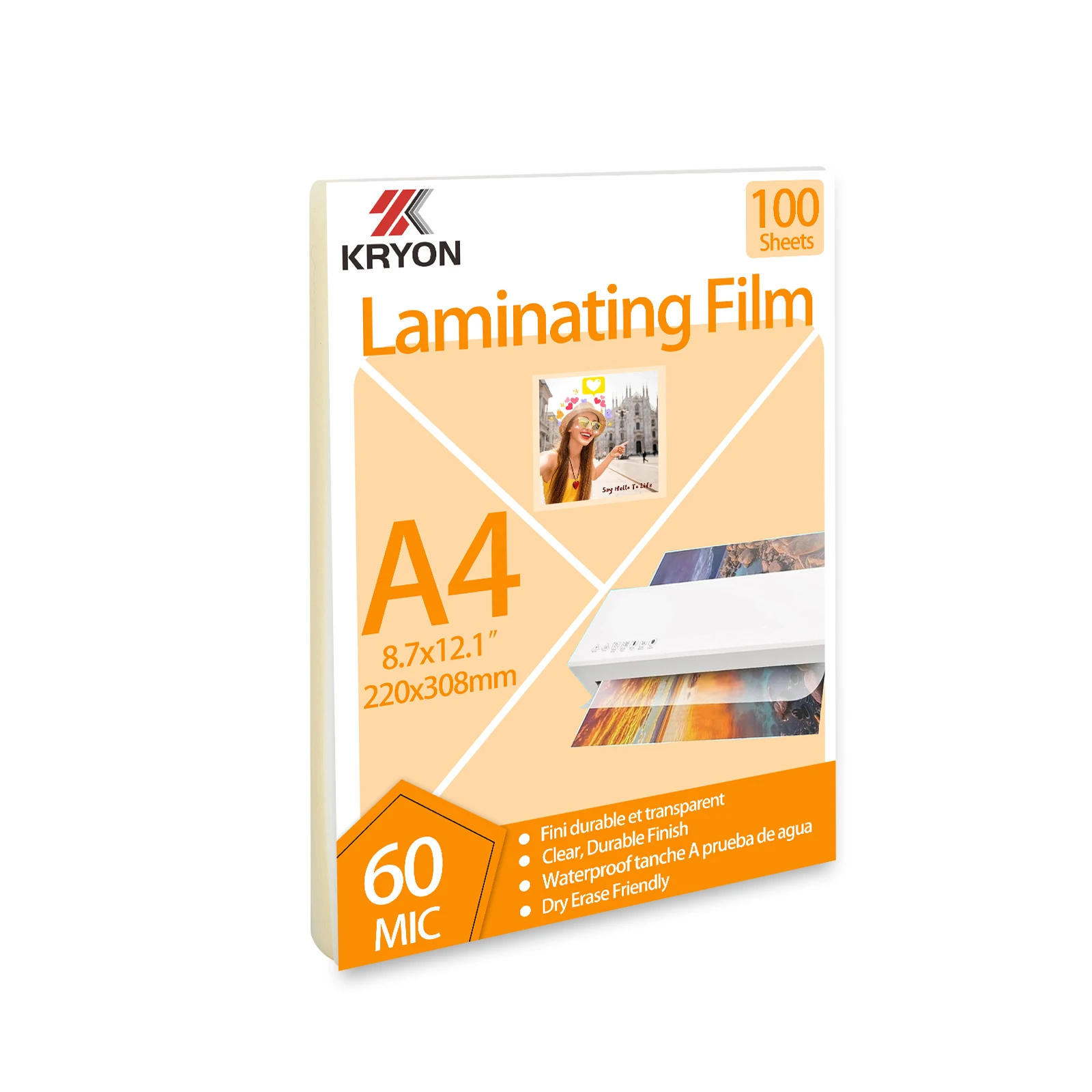 A4 100 Pack Laminating Sheets 8.7x12.1 Inches Thermal Laminating Pouches 60mic Thickness Laminating Film