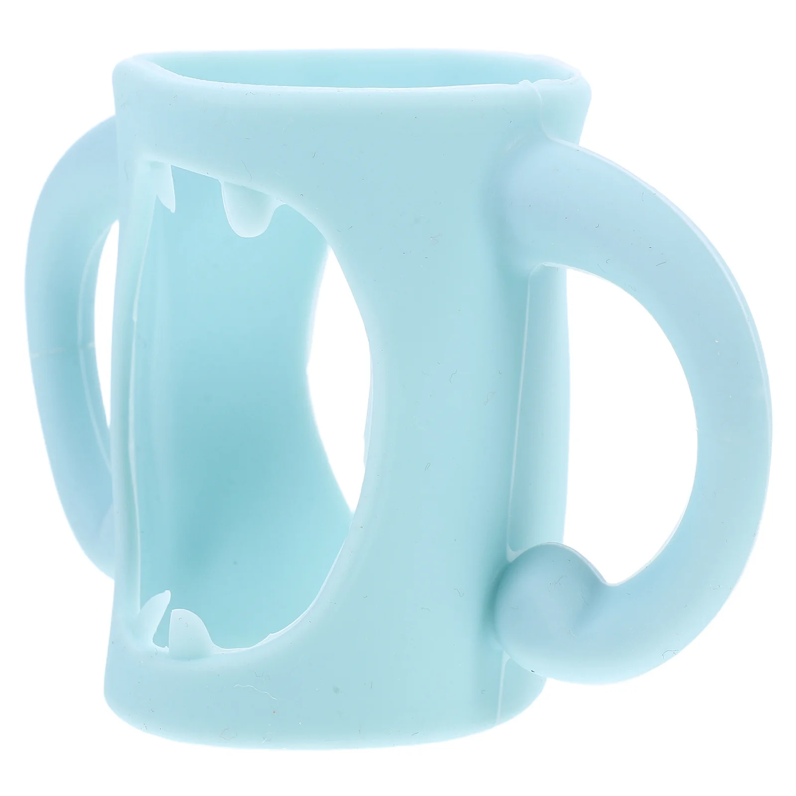 

Baby Bottle Protector Silicone Sleeve Sky Blue Anti Breakage Heat Resistant Feeding Bottle Cover Comfortable Grip