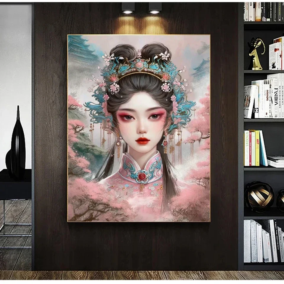 2024 Diamond Painting Kits Chinese Ancient Style Opera Beauty Diy Embroidery Mosaic Woman portrait Cross Stitch Home Decor G704