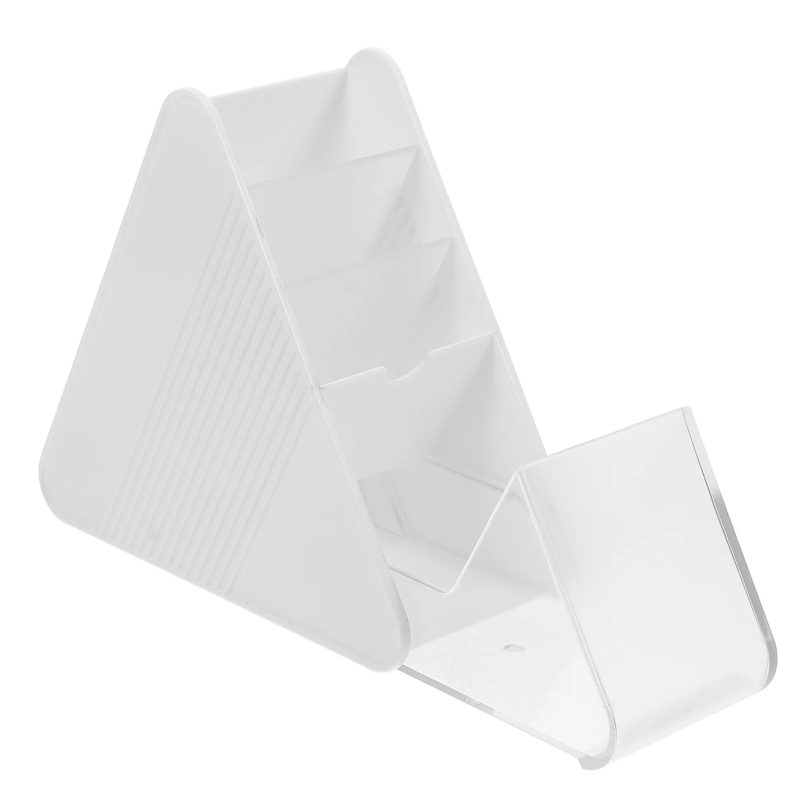 

Triangle Multi-Function Pen Holder Transparent Plastic Pencil Container Desktop Organizer Pen Cup Makeup Brush Holder Eyeglasses