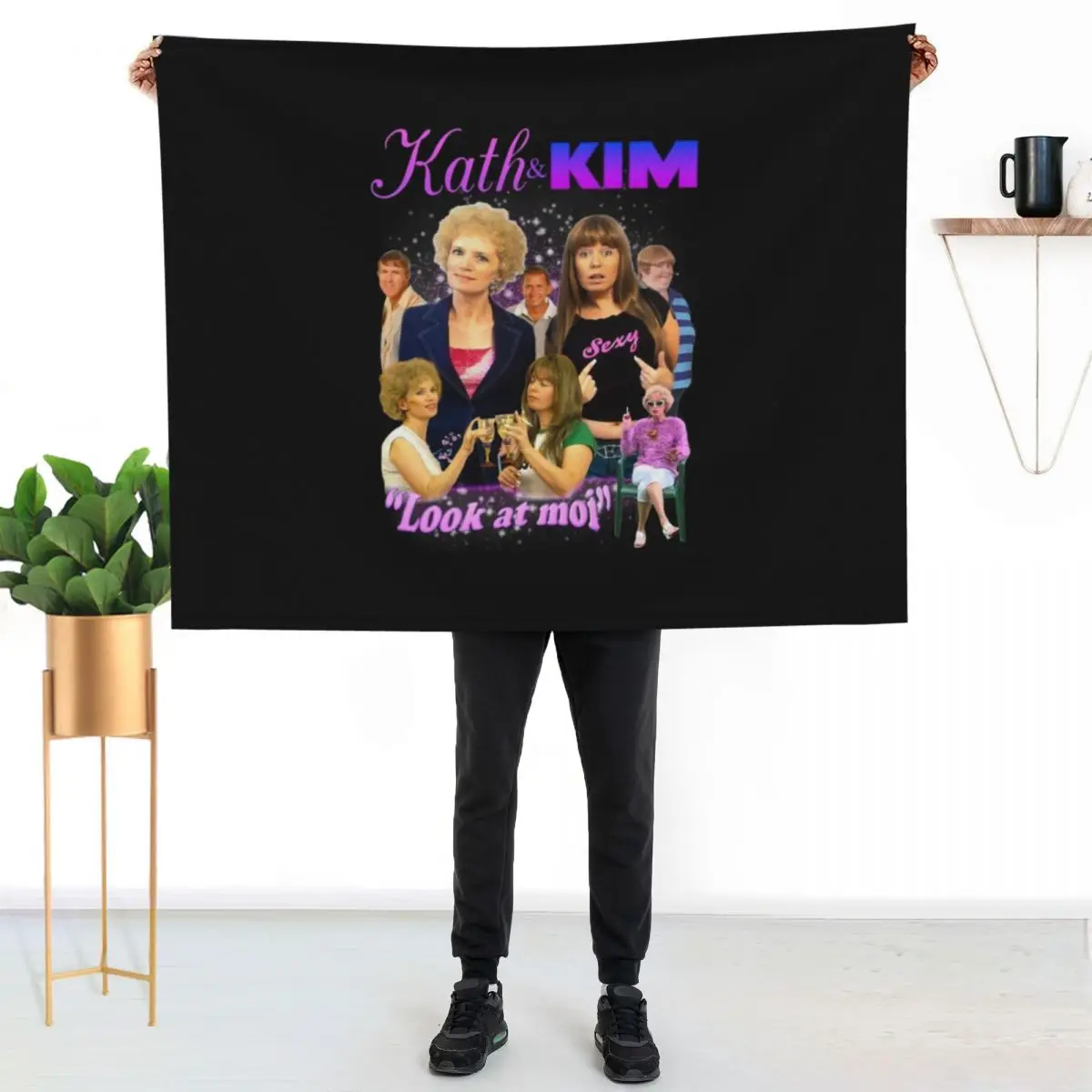 KATH AND KIM BOOTLEG Throw Blanket couch cozy soft plush fuzzy picnic outdoor blanket