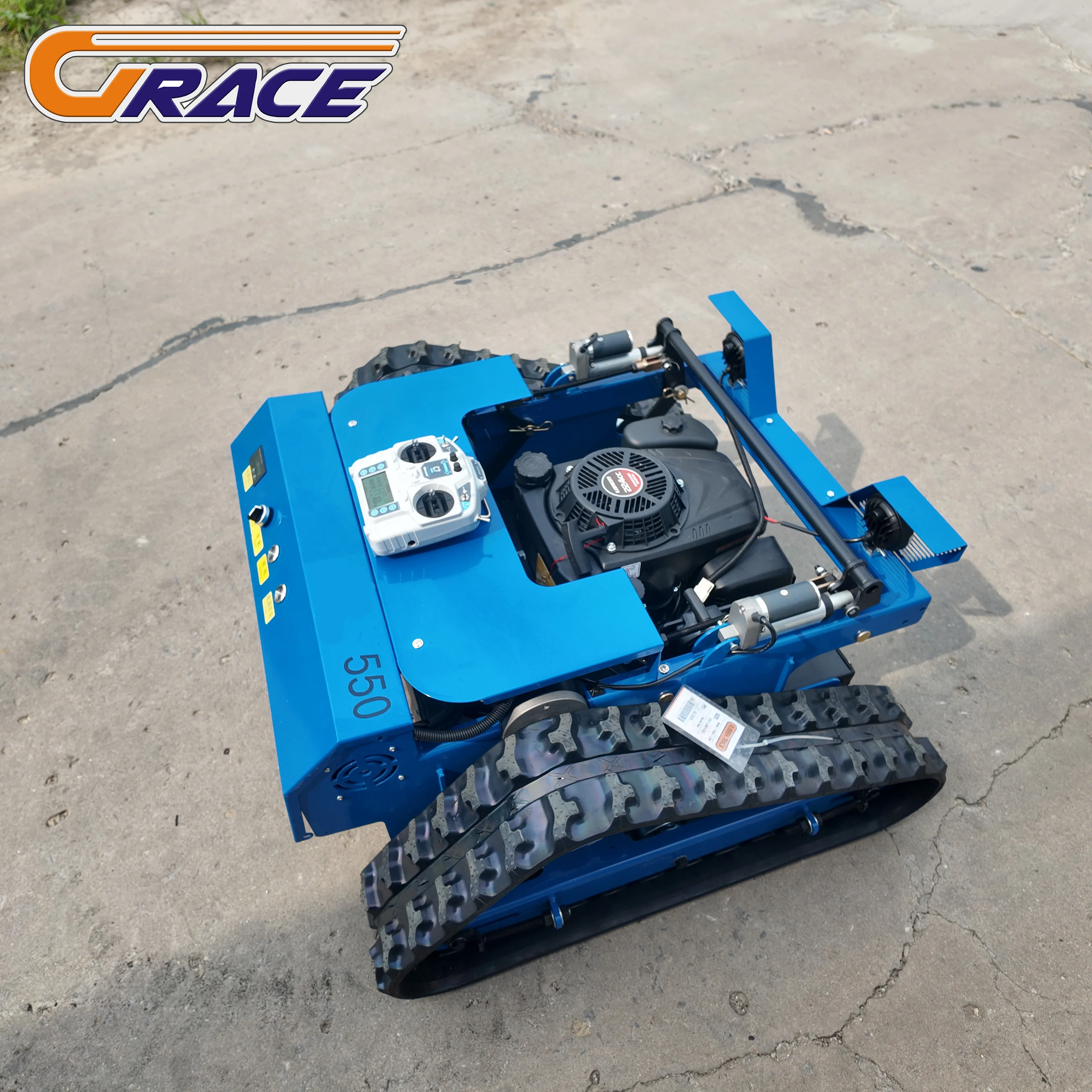 الجملة تصميم جديد الكهربائية التحكم عن بعد جزازة العشب المهنية الصف الزاحف جزازة العشب استخدام حديقة المنزل