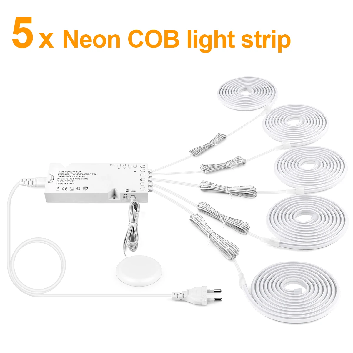 5 PCS COB Neon Tape
