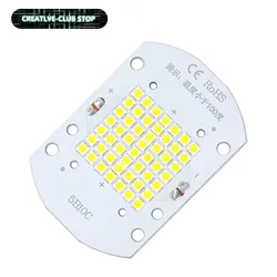 LED Floodlight PCB 50W SMD3030 DC30-32V 1350-1450mA 5500LM LED Lamp LED PCB Board Aluminum Plate For LED Cold White 6000-6500K