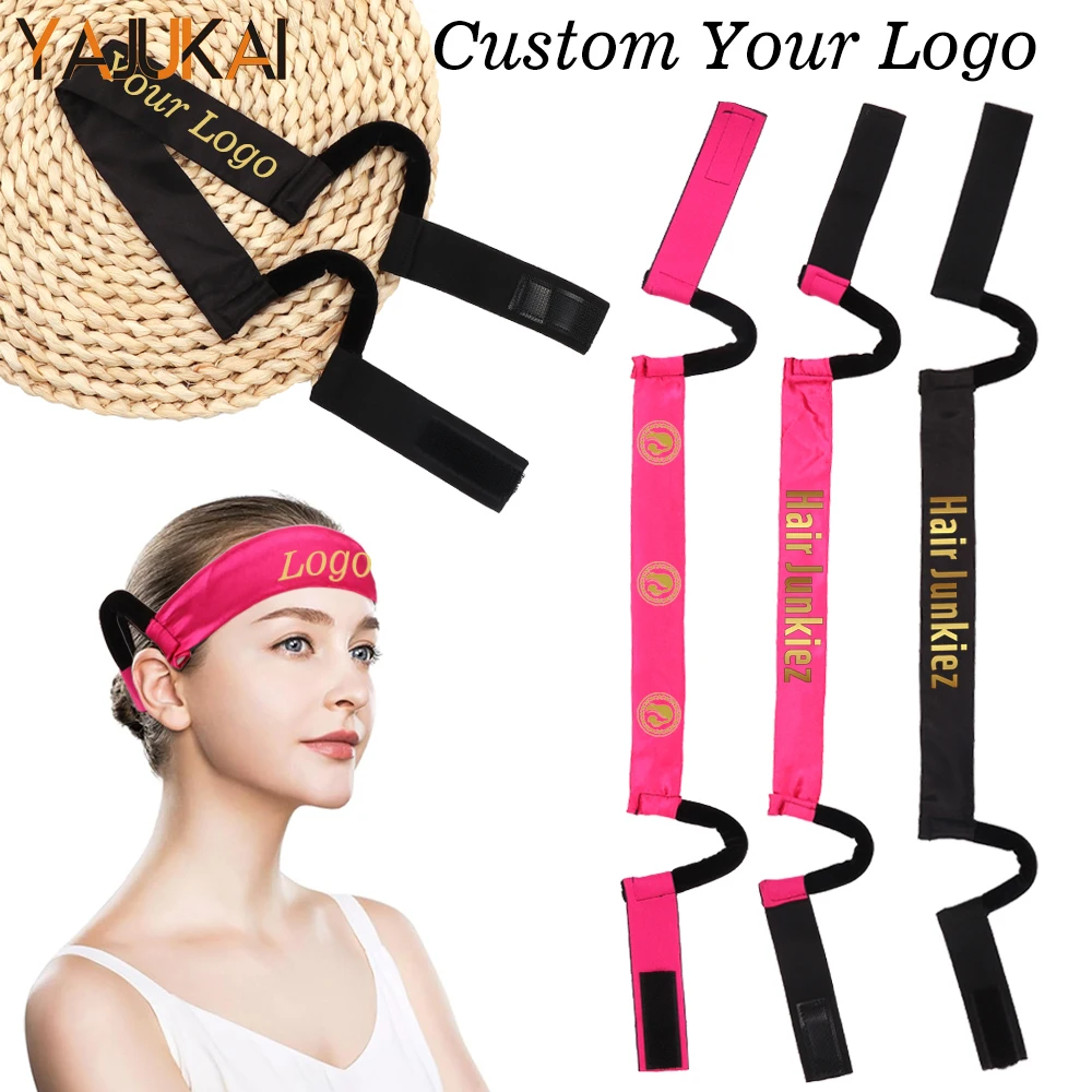 

Yajukai 20Pcs Wholesale Satin Elastic Band No Slip Wig Band Customize Logo Lace Melting Band Ear Hanger Painless Breathable Bulk