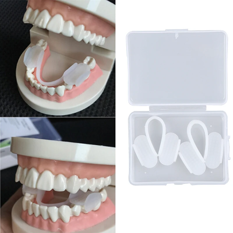 2pcs Dental Mouth Guard Bruxism Splint Teeth Grinding Sleep Aid Braces Tool