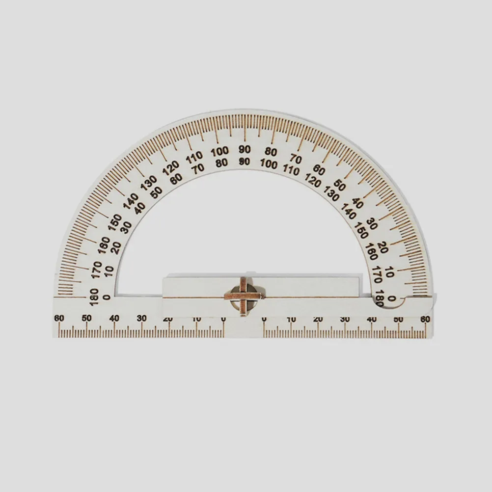 4Pcs Wood Angle Ruler Kit Childrens Educational DIY Tool Rotating Protractor Circle Maker for School Projects Woodworking Craft