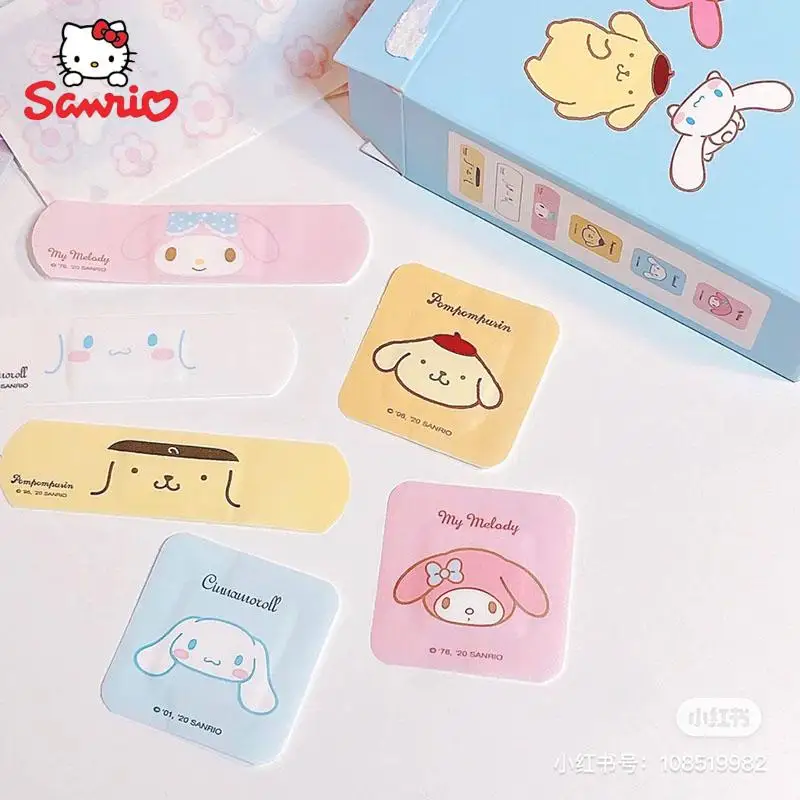 Hello Kitty Kit Band Aid My Melody Anime 40Pcs Sanrio Waterproof Adhesive Bandages Wound Plaster First Aid Emergency Stickers