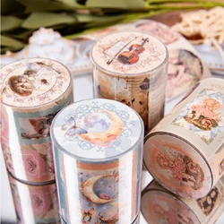 6 styles 50mm*200cm Time book series Vintage bronzing sticker handmade Scrapbooking Material Junk Journal Supplies Diary Album