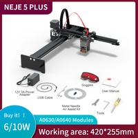 High Precision NEJE 5 PLUS A40630/A40640 Wood Router with Laser Cutting, 420*255mm Engraving Machine for Acrylic Wood Board
