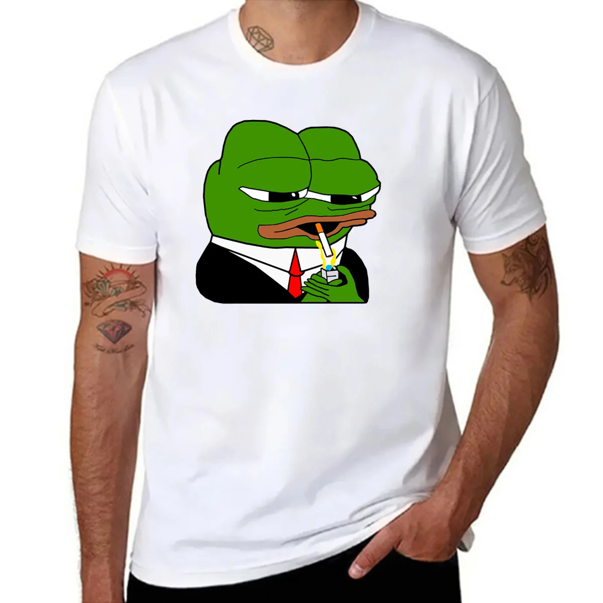 

TShirt for Men Pepe Frog Animal Clothing Style Comfortable Frog T Shirts Harajuku Men Clothing Graphic Tee