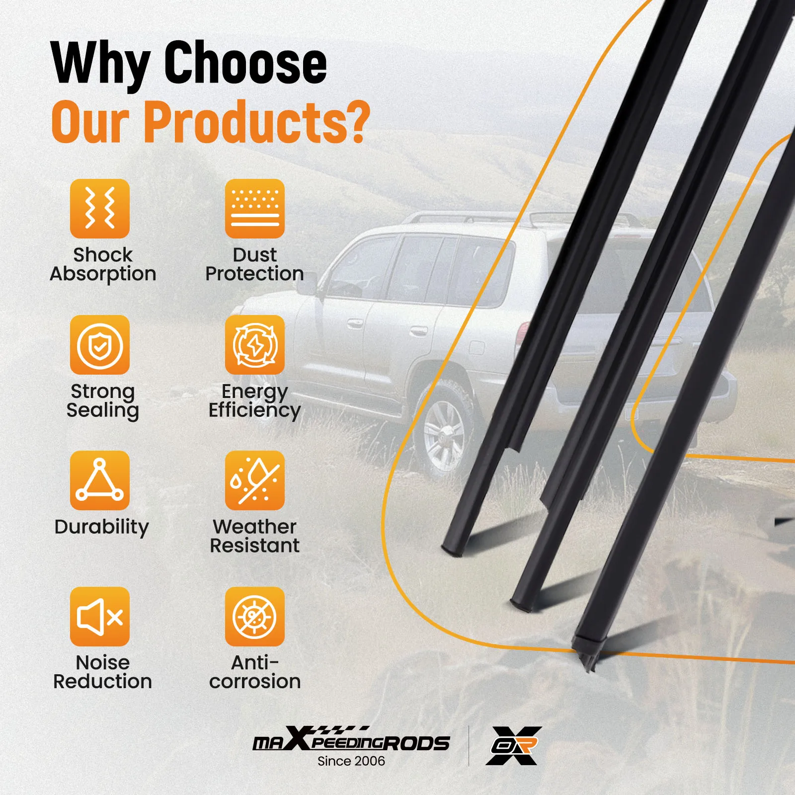 

Outer Belt Molding Weatherstrip 5x Set for Toyota 4Runner 2003-2009 68161-35060