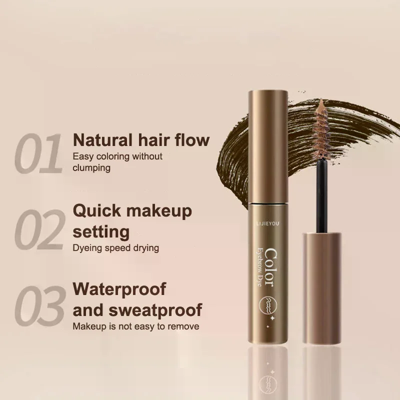 3 farben Langlebige Feste Augenbraue Mascara Creme Wasserdicht Färben Farbe Schnell trocknend Augenbraue Gel Mit Pinsel Augen Schönheit make-up